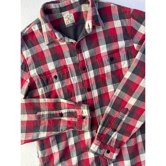 J.Crew Other - J Crew Shirt Mens MED Red Grey Plaid Flannel‎ Workshirt Button Up Cotton Casual